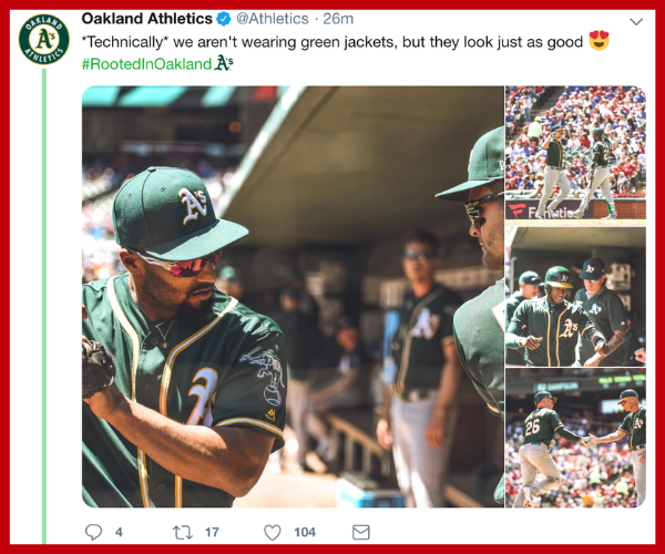 Oakland Athletics Twitter Copy